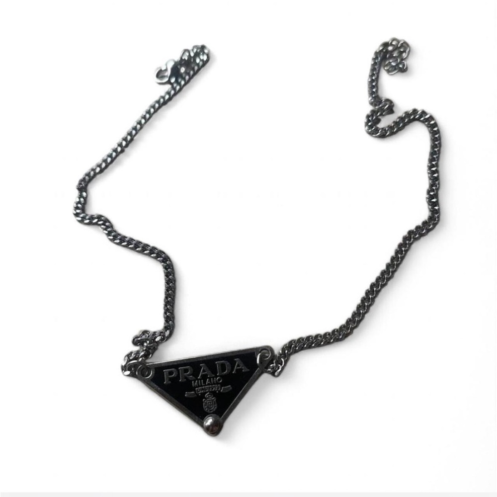 SOLD Handmade repurposed Prada choker necklace